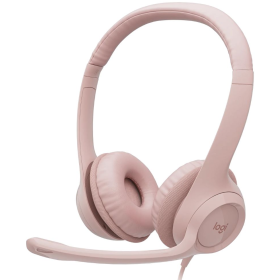 Slušalice Logitech H390, žičane, USB, roze