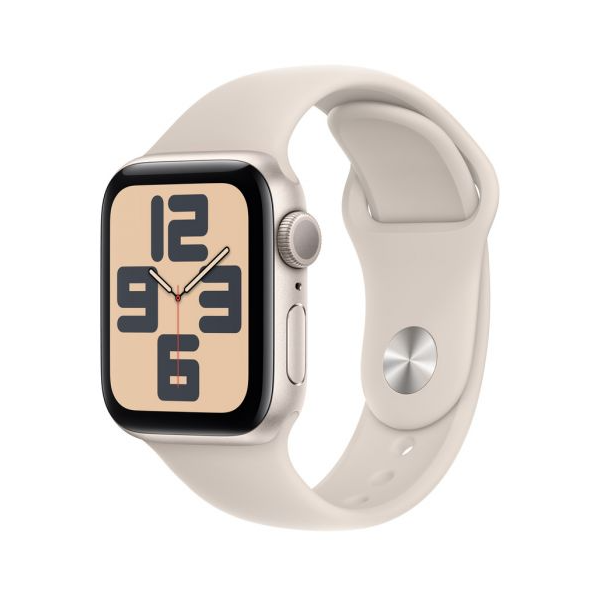 Apple Watch SE2 v3 GPS 40mm Starlight aluminium case with Starlight sport band - S/M
