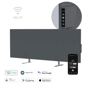 Grijalica infracrvena Aeno LED Premium Eco Smart siva