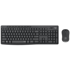 Tipkovnica + miš Logitech MK295 Silent, bežična, siva