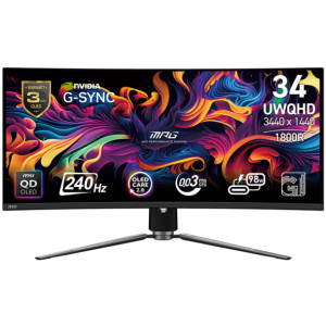 Monitor 34" MSI 341CQPX QD-OLED, UWQHD, OLED, 240Hz