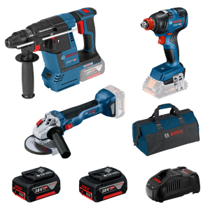 Aku set Bosch Professional GBH 18V-26 + GDX 18V-200 + GWS 18V-10 + 2xAKU - sa baterijom i punjačem