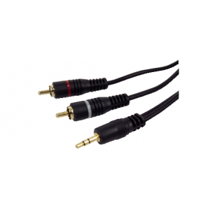GBC stereo audio kabel 3.5mm m - 2 X RCA m 1.5m
