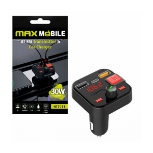 MAXMOBILE FM transmitter i Auto punjač NT7011,total 30W Type C/USB