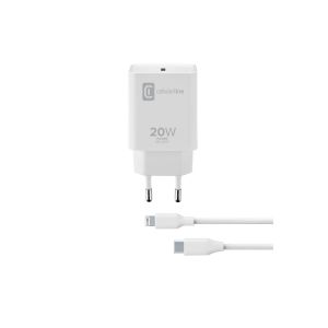 CELLULARLINE KUĆNI PUNJAČ IPHONE USB-C I KABEL C TO LIGHTNING 20W