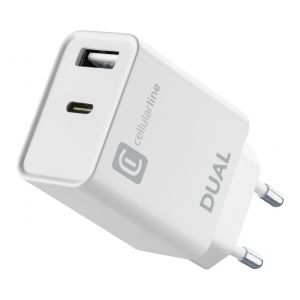CELLULARLINE KUĆNI PUNJAČ IPHONE DUAL USB-A I USB-C 20W