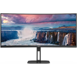 Monitor 34" AOC CU34V5C, WQHD, VA, 100Hz, USB-C, zvučnici, zakrivljeni