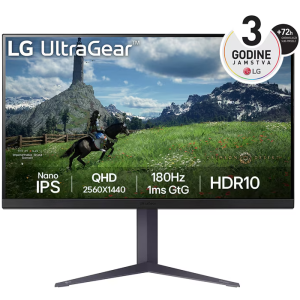 Monitor 32" LG UltraGear 32GS85Q-B, Nano IPS, QHD, 180Hz