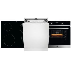 Ugradbeni set Electrolux pećnica EOF5H40BX + indukcijska ploča LIB60420CK + perilica posuđa EEA17200L
