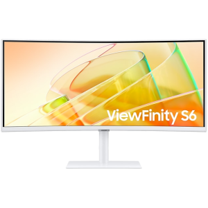 Monitor 34" Samsung ViewFinity S6 S65TC, LS34C650TAUXEN, VA, UWQHD, USB-C, Thunderbolt, zakrivljen, zvučnici, bijeli