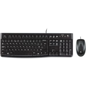 Tipkovnica + miš Logitech MK120, žičana, crna
