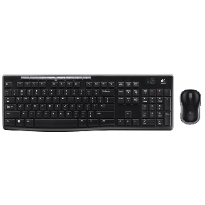 Tipkovnica + miš Logitech MK270, bežična, crna