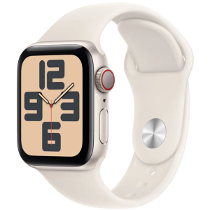 Apple Watch SE2 v3 Cellular 40mm Starlight aluminium case with Starlight sport band - S/M