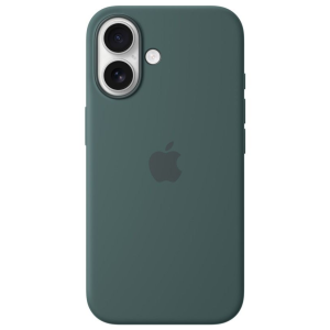 Apple iPhone 16 silicone case with MagSafe Lake Green