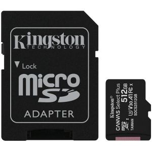 Memorijska kartica Kingston 512GB microSD Canvas Select Plus, class 10 UHS-I, sa adapterom