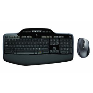Tipkovnica + miš Logitech MK710, bežična, siva