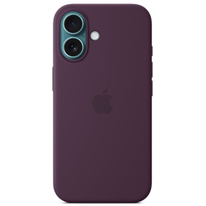 Apple iPhone 16 silicone case with MagSafe Plum