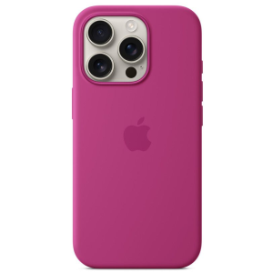 Apple iPhone 16 Pro silicone case with MagSafe Fuchsia