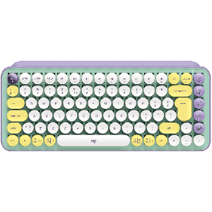 Tipkovnica Logitech POP Keys, mehanička, bežična, ljubičasto-zelena