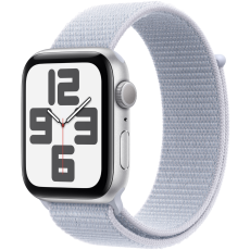 Apple Watch SE2 v3 GPS 40mm Silver aluminium case with Blue cloud sport loop