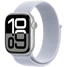 Apple Watch Series 10 GPS 42mm Silver aluminium case with Blue Cloud sport loop