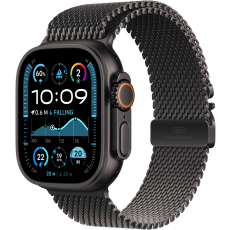 Apple Watch Ultra2 v2 Cellular 49mm Black Titanium case with Black Titanium milanese loop - M