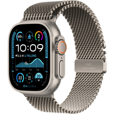 Apple Watch Ultra2 v2 Cellular 49mm Natural Titanium case with Natural Titanium milanese loop - S