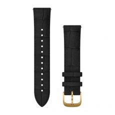 Zamjenski remen Garmin za vivomove3S/3/Style 20mm - Black Leather (Gold kopča)