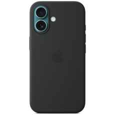 Apple iPhone 16 silicone case with MagSafe Black