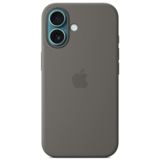 Apple iPhone 16 silicone case with MagSafe Stone Gray
