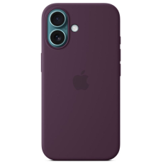 Apple iPhone 16 silicone case with MagSafe Plum