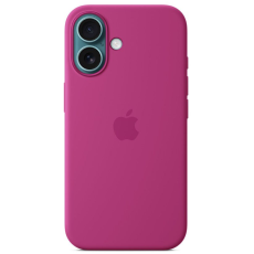 Apple iPhone 16 silicone case with MagSafe Fuchsia
