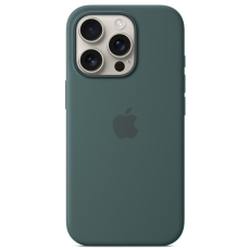 Apple iPhone 16 Pro silicone case with MagSafe Lake Green