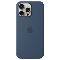 Apple iPhone 16 Pro Max silicone case with MagSafe Denim