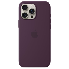 Apple iPhone 16 Pro Max silicone case with MagSafe Plum