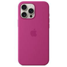 Apple iPhone 16 Pro Max silicone case with MagSafe Fuchsia