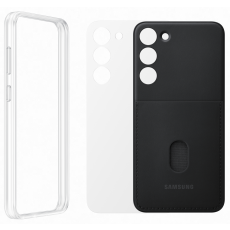 Prozirna maska za Samsung Galaxy S23 sa okvirom crna EF-MS911CBEGWW
