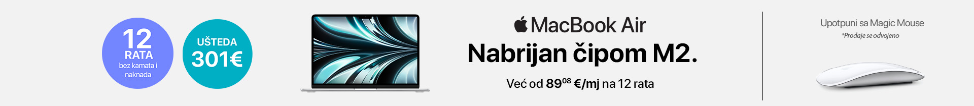 MacBook Air. Nabrijan čipom M2.