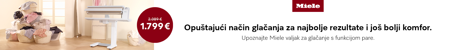 Miele valjak za glačanje s funkcijom pare