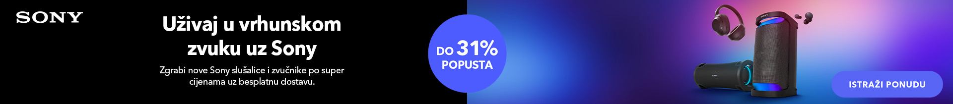 Uživaj u vrhunskom zvuku uz Sony