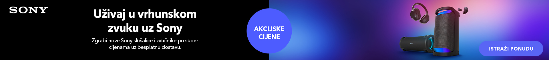 Uživaj u vrhunskom zvuku uz Sony