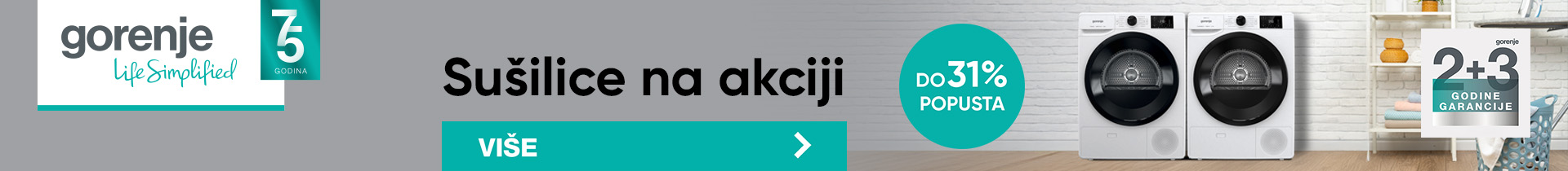 Gorenje sušilice na akciji