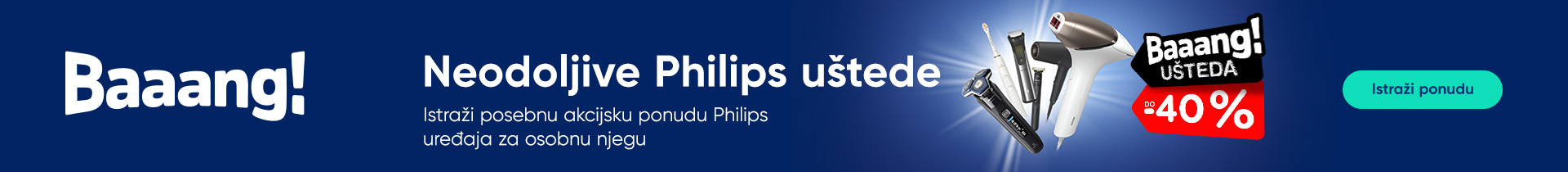 Neodoljive uštede na Philips uređajima za osobnu njegu 