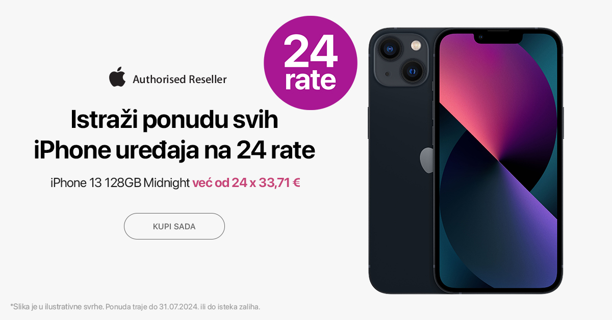 Tvoj novi iPhone na 24 rate!