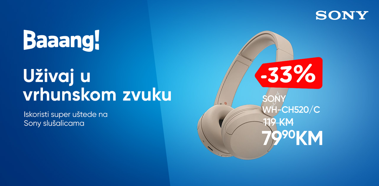 Uživaj u vrhunskom zvuku uz Sony slušalice