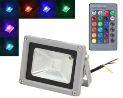 Vanjski LED RGB reflektor + daljinski upravljač 10W IP65