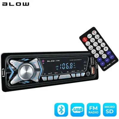 12V 1DIN automobilski radio 4x25W MP3 2x USB SD Bluetooth X-PRO