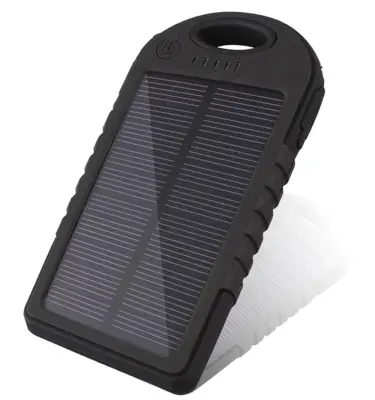 Solar 2x USB powerbank 5000mAh 1x microUSB + LED lampa