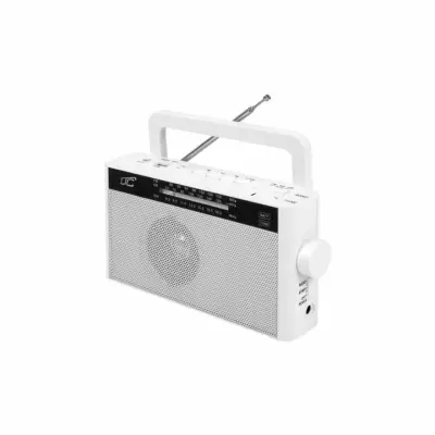 Prijenosni radio s punjivom baterijom, Bluetooth, USB, TF, bijeli