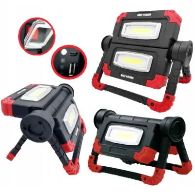 Prijenosni punjivi konstrukcijski dupli LED COB reflektor 40W 7000mAh USB